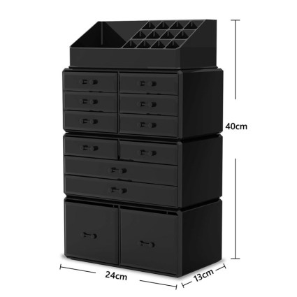 UNIQ  XXL Organizer with 12 drawers and 16 compartments - Black